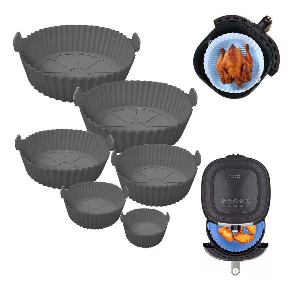 Miniatura 3 de Molde Protector 6 tamaños para Airfryer